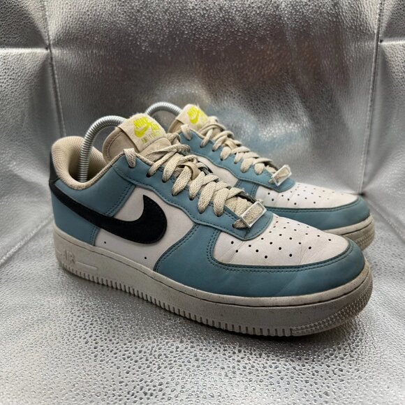 Size 9 Nike Air Force 1 White‎ Aquarius Blue Womens Sneaker Shoes HJ9571-400 main image 3
